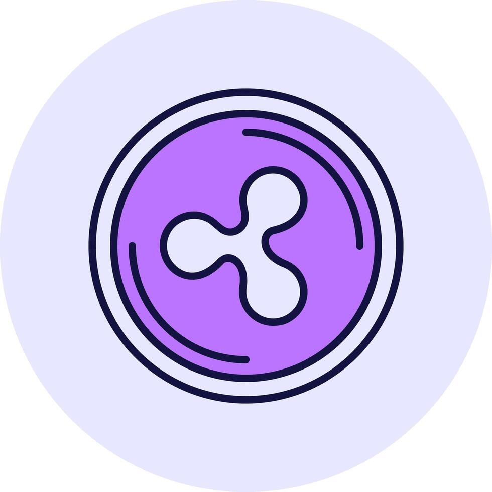 Ripple Filled Circle Fill Style Icon vector