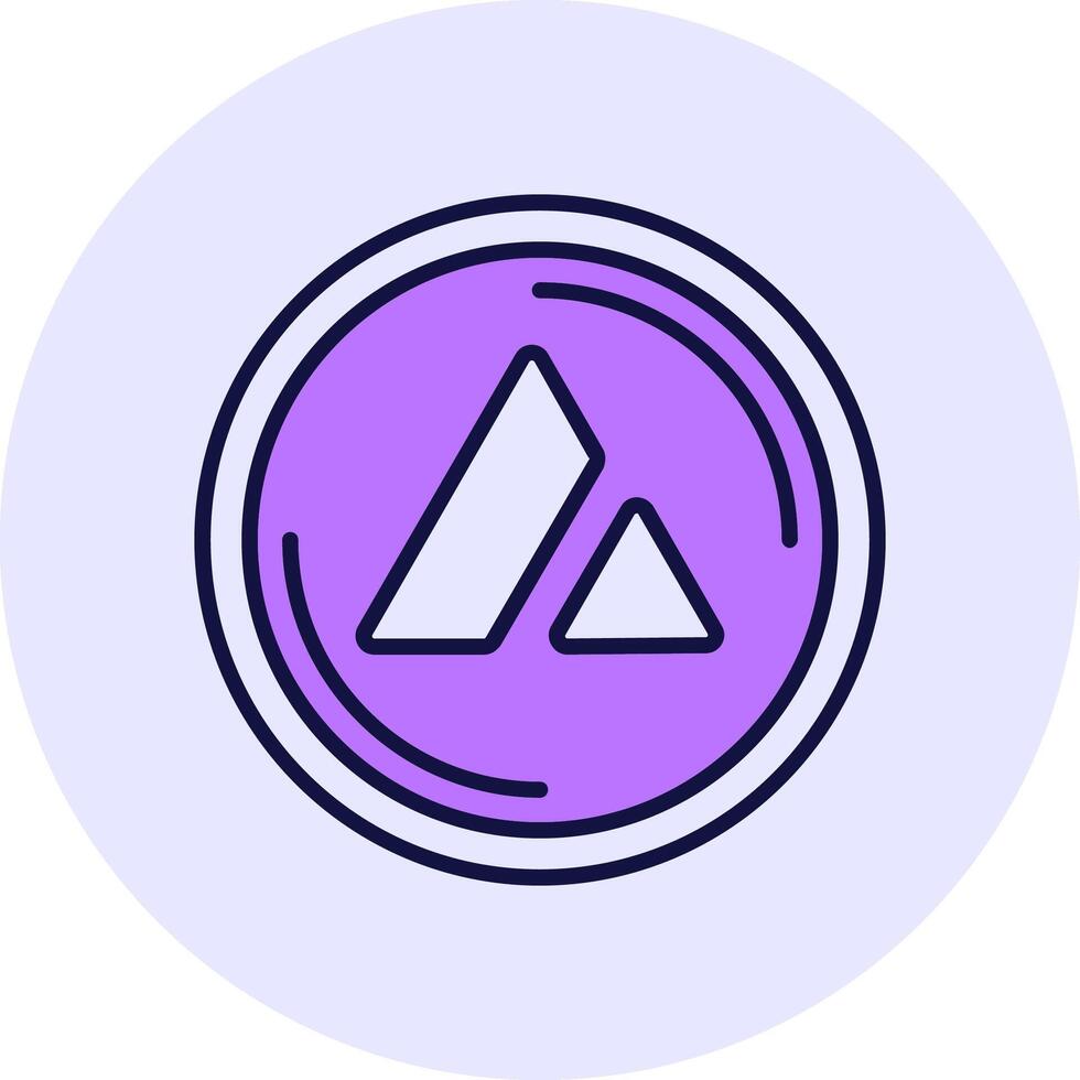 Avalanche Filled Circle Fill Style Icon vector
