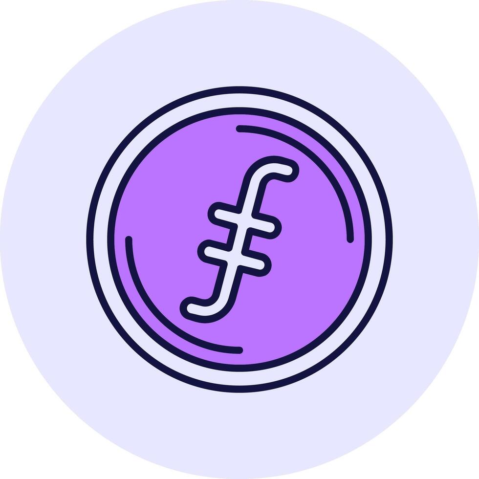 Filecoin Filled Circle Fill Style Icon vector