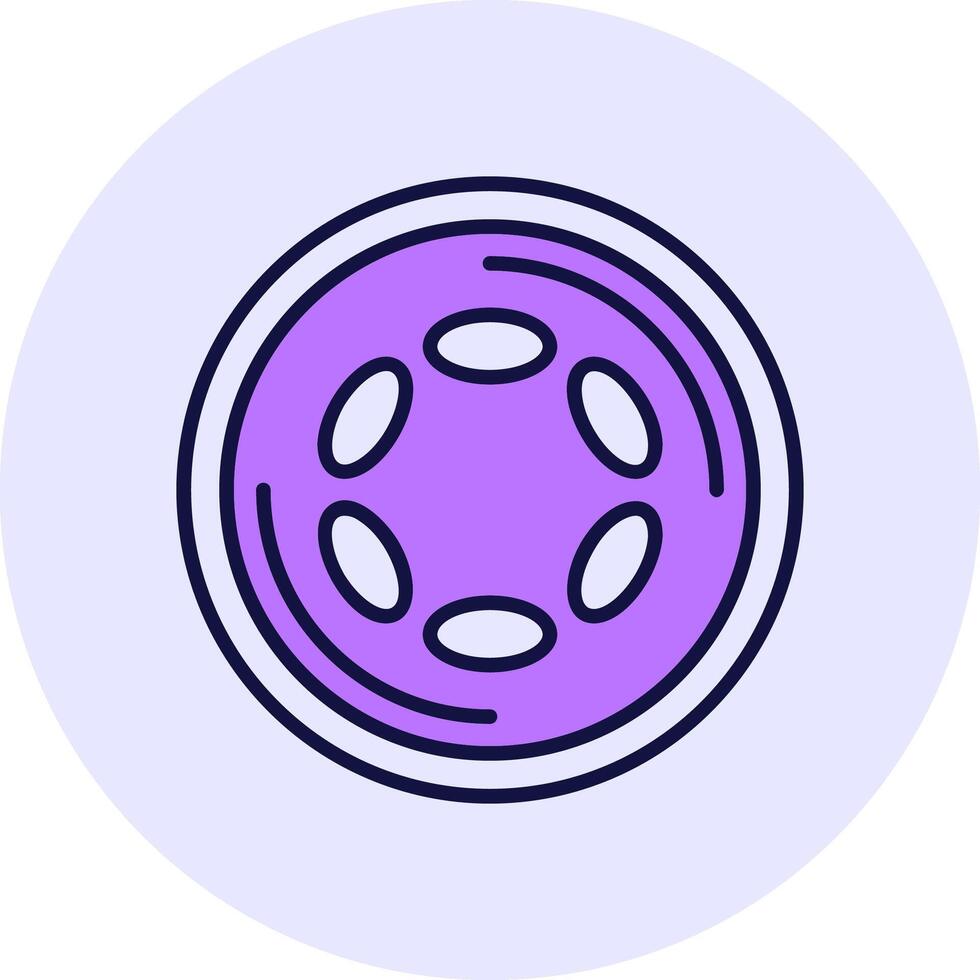 Polkadot Filled Circle Fill Style Icon vector