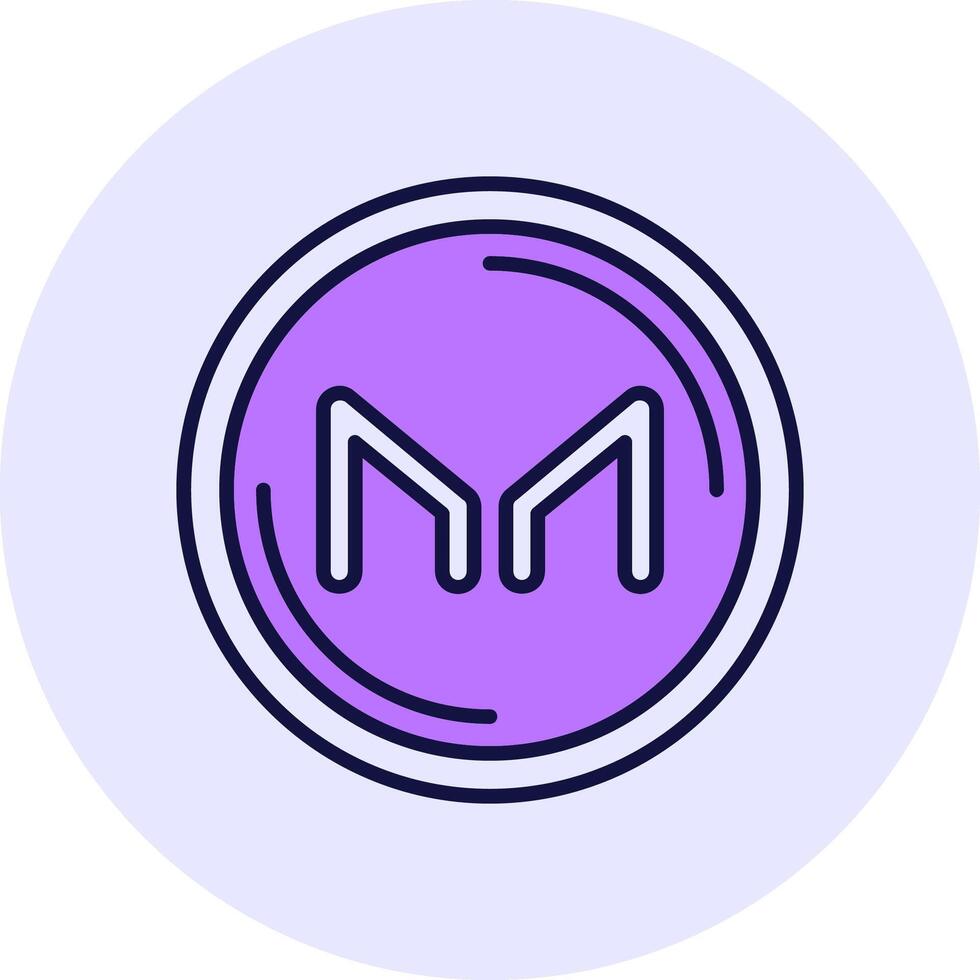 Maker Filled Circle Fill Style Icon vector