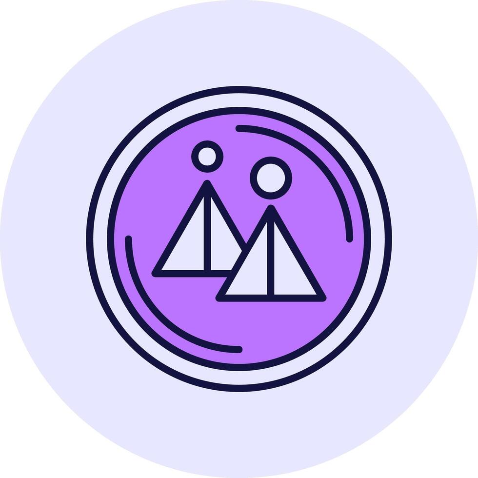 Decentraland Filled Circle Fill Style Icon vector