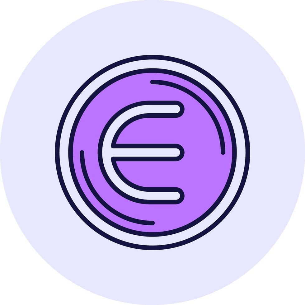 Enjin Coin Filled Circle Fill Style Icon vector
