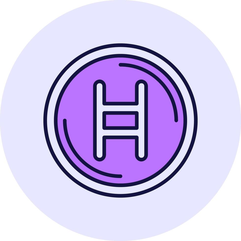 Hedera Filled Circle Fill Style Icon vector