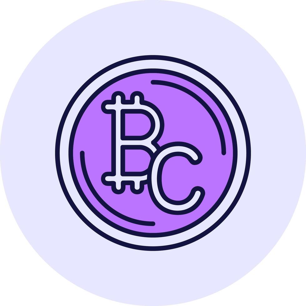 Bitcoin Cash Filled Circle Fill Style Icon vector