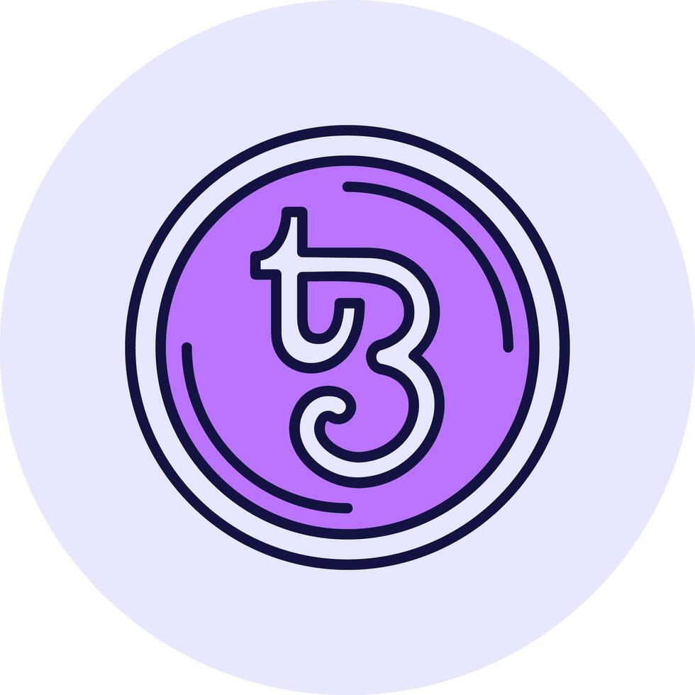 Tezos Filled Circle Fill Style Icon vector