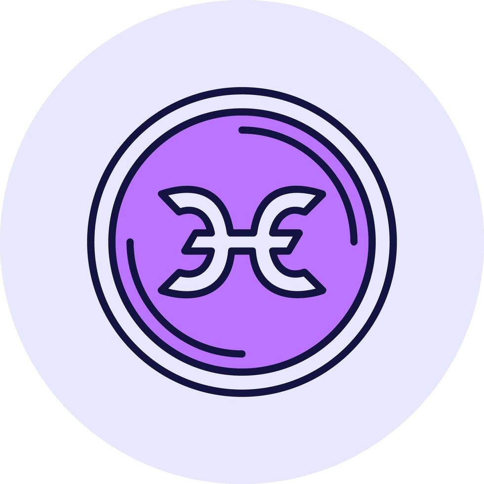 Holo Filled Circle Fill Style Icon vector