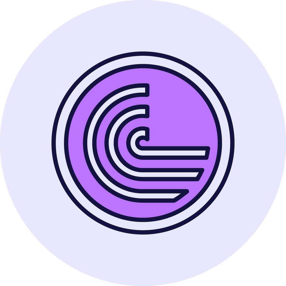 BitTorrent Filled Circle Fill Style Icon vector