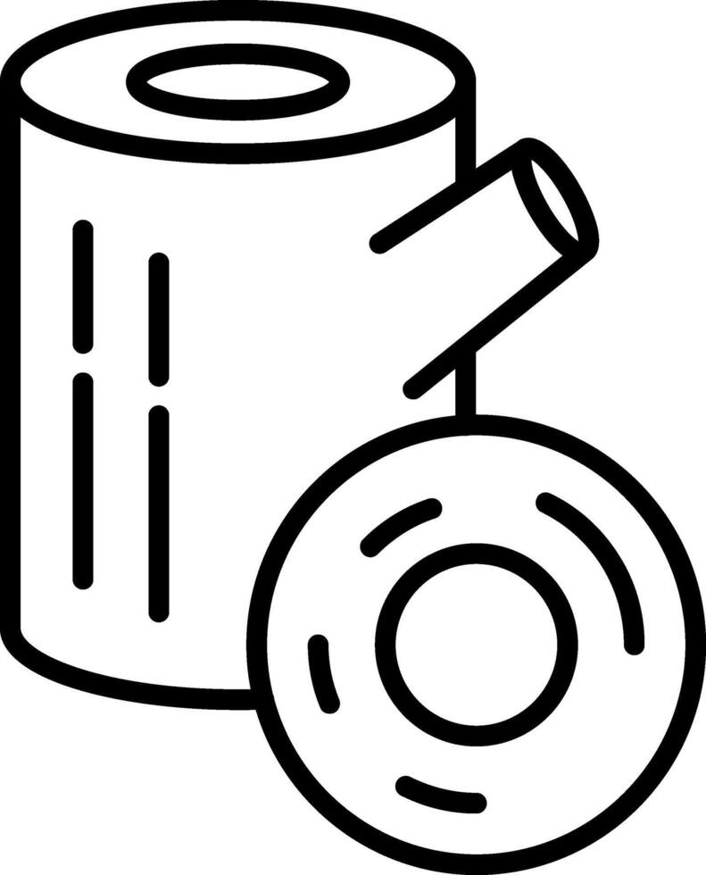 Wood Line Icon Design Element vector