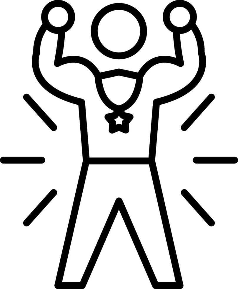 Successful Line Icon Design Element vector