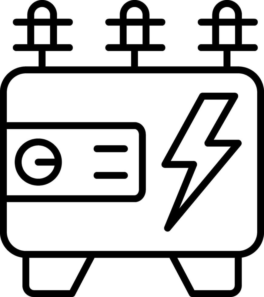Electricity Generator Line Icon vector