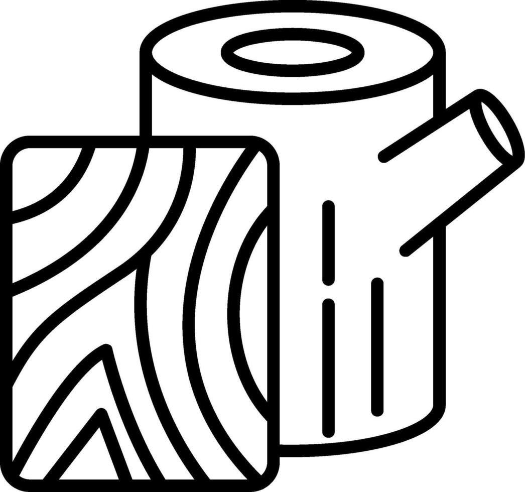 Wood Line Icon Design Element vector