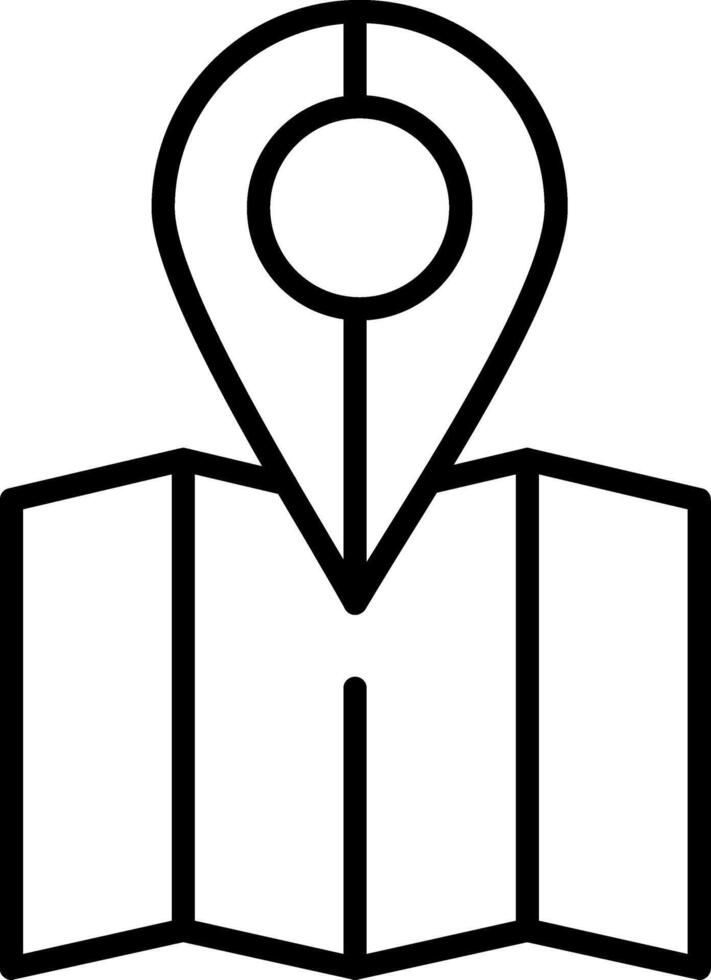 Location Pin Line Icon Design Element vector