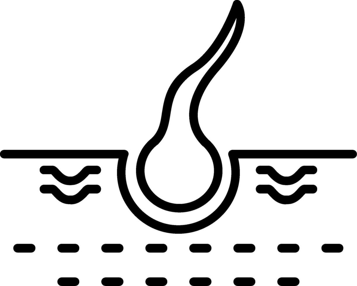 Hair Line Icon Design Element vector