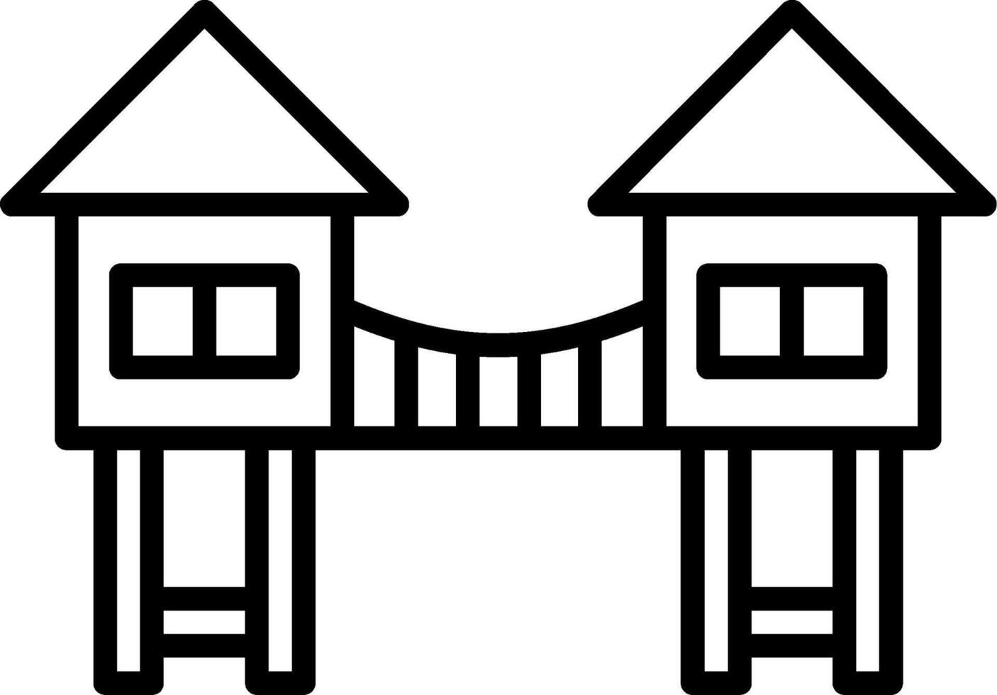 Playground Line Icon Design Element vector