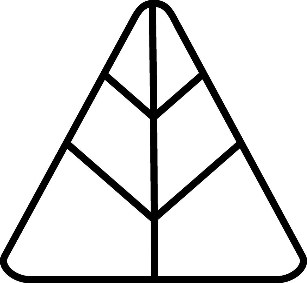 Pyramid Line Icon Design Element vector