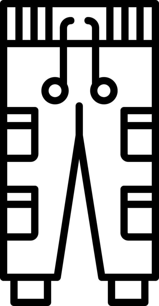 Pants Line Icon Design Element vector