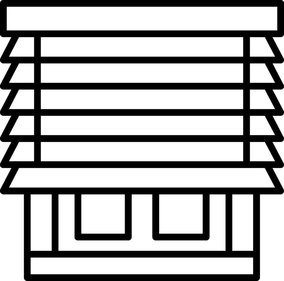 Blinds Line Icon Design Element vector