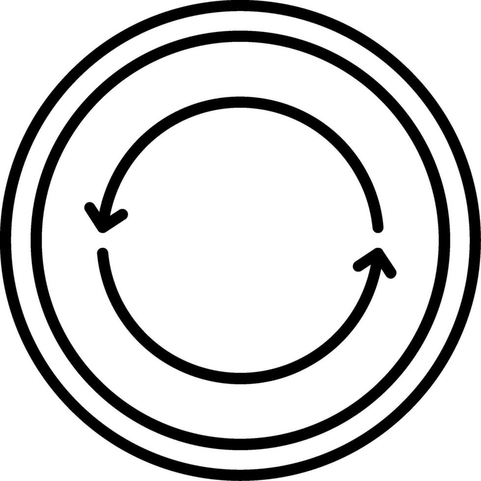 Circular Arrow Line Icon Design Element vector