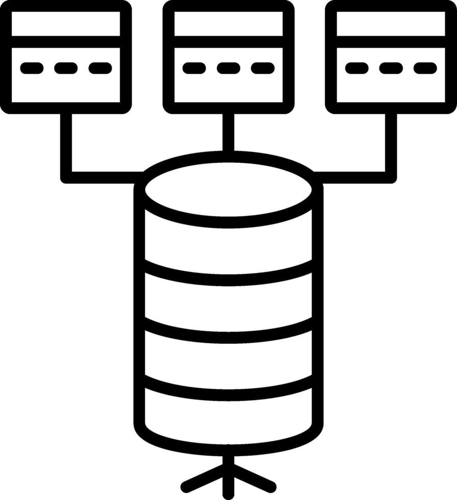 Data Model Line Icon Design Element vector