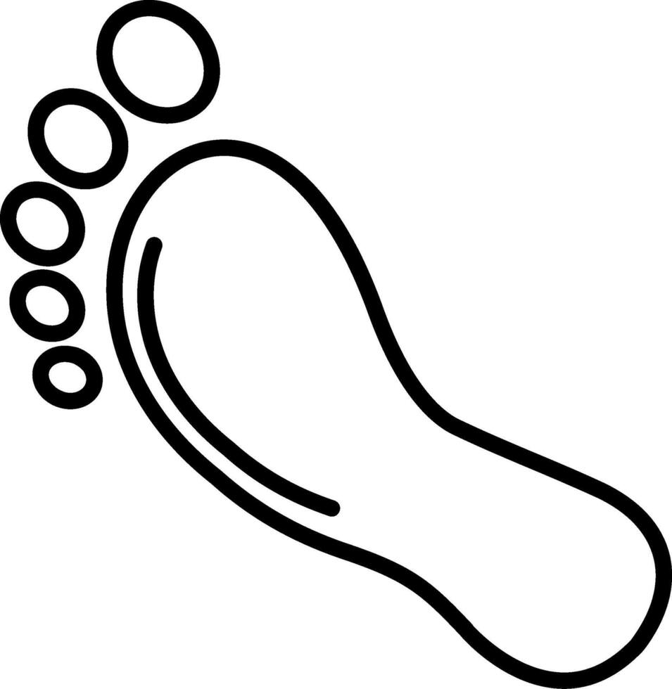 Footprint Line Icon Design Element vector