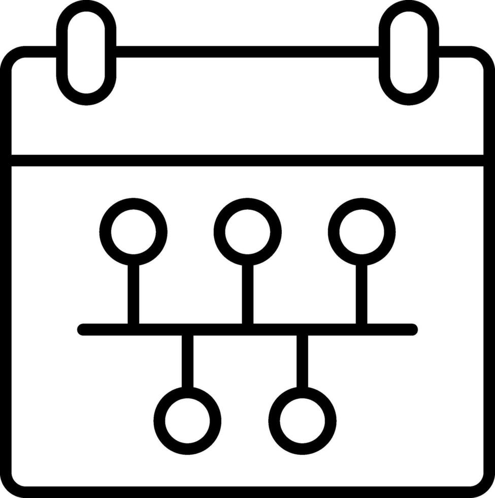 Timeline Line Icon Design Element vector