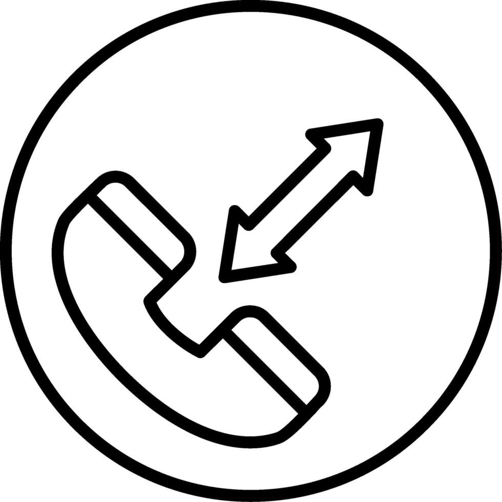 Telephone Call Line Icon Design Element vector