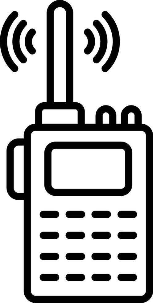 Walkie Talkie Line Icon Design Element vector
