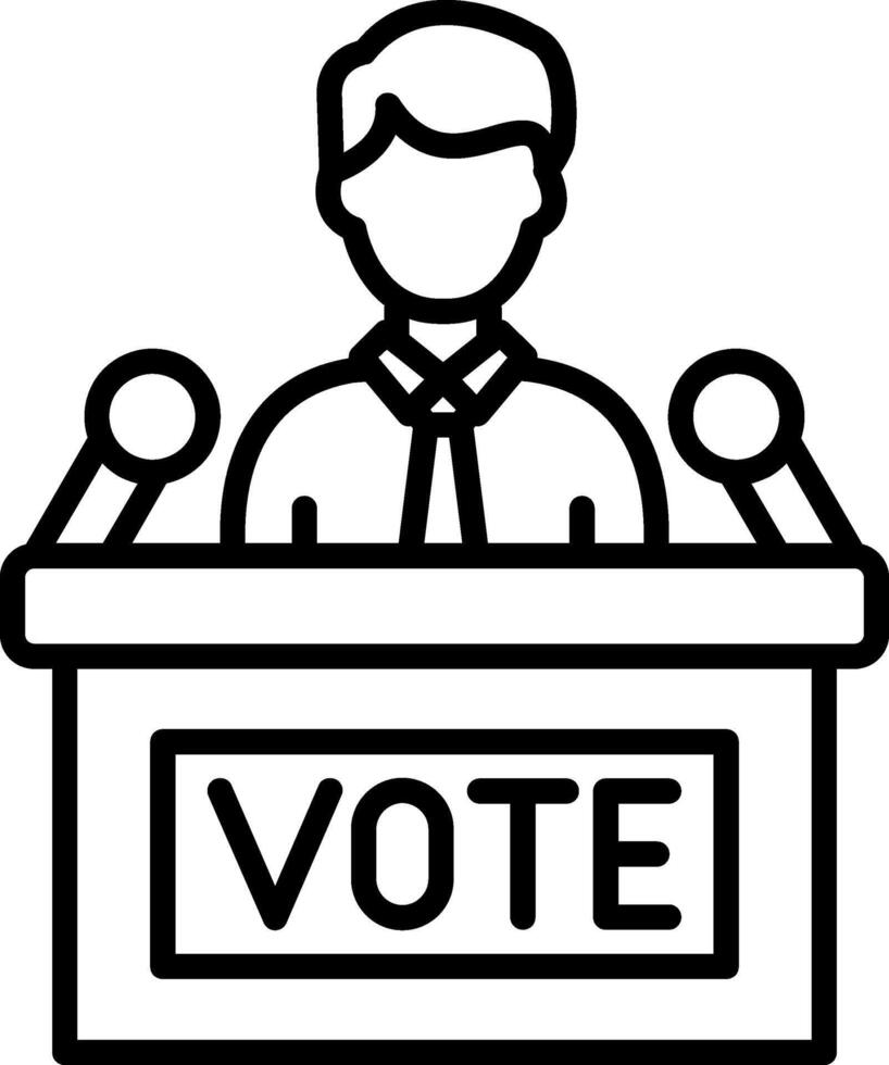 Politician Line Icon Design Element vector