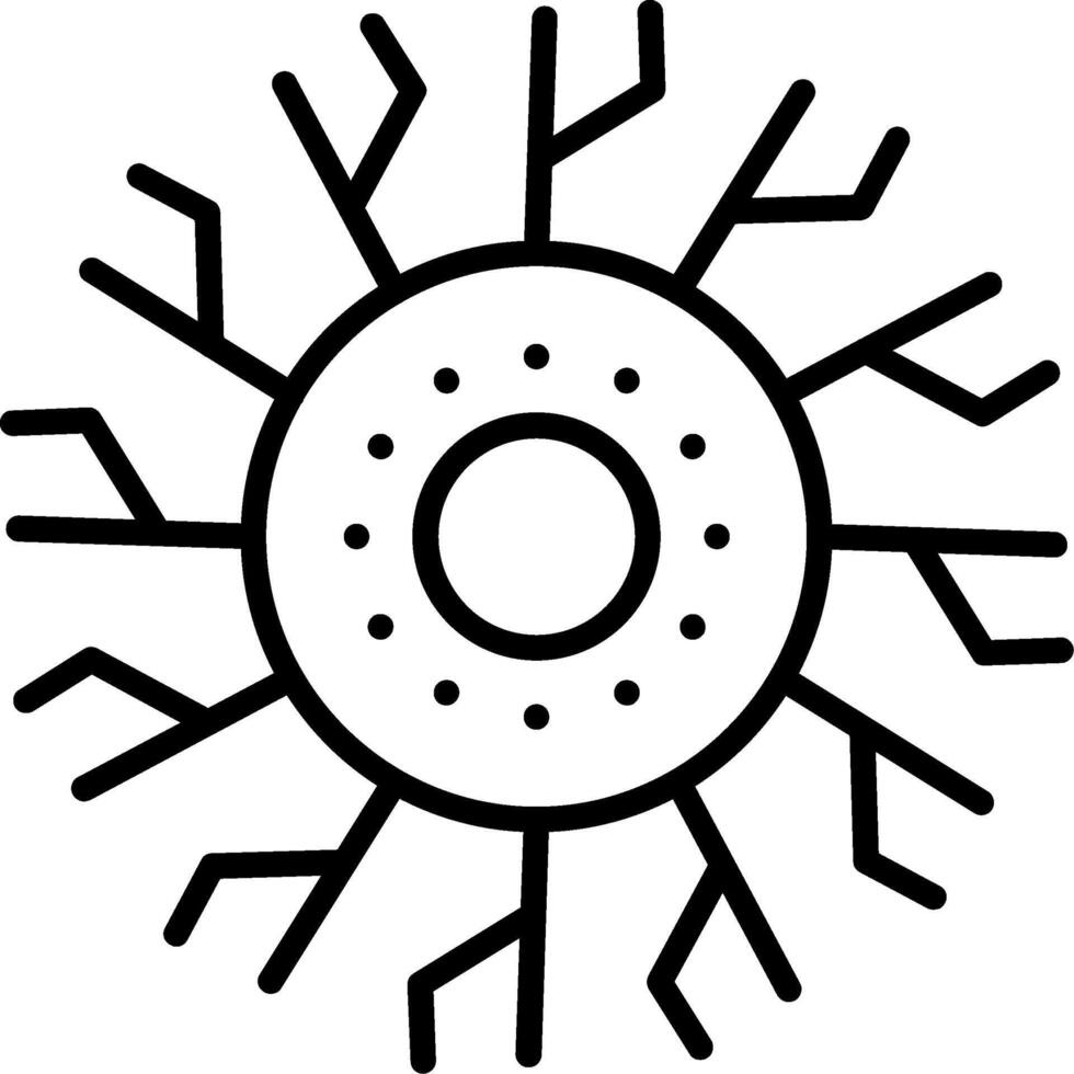 Microglia Line Icon Design Element vector