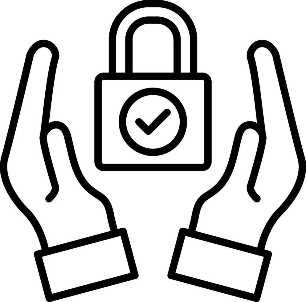 Secret Line Icon Design Element vector