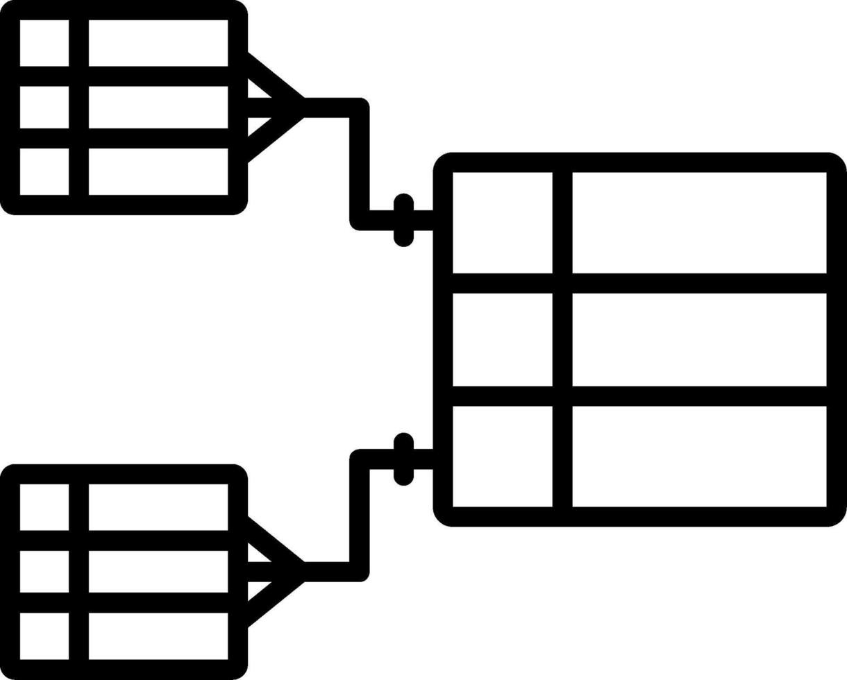 Data Model Line Icon Design Element vector