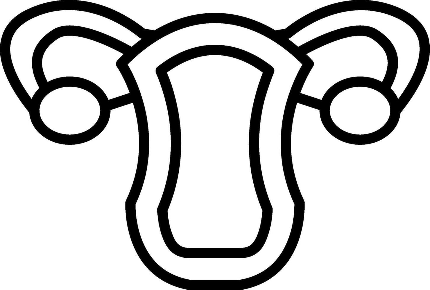 Uterus Line Icon Design Element vector