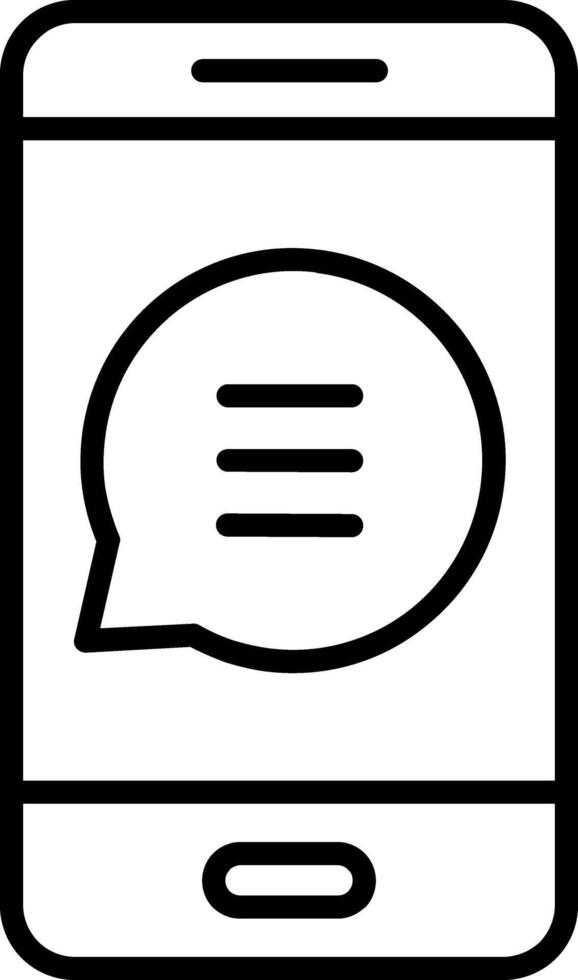 Smartphone Line Icon Design Element vector