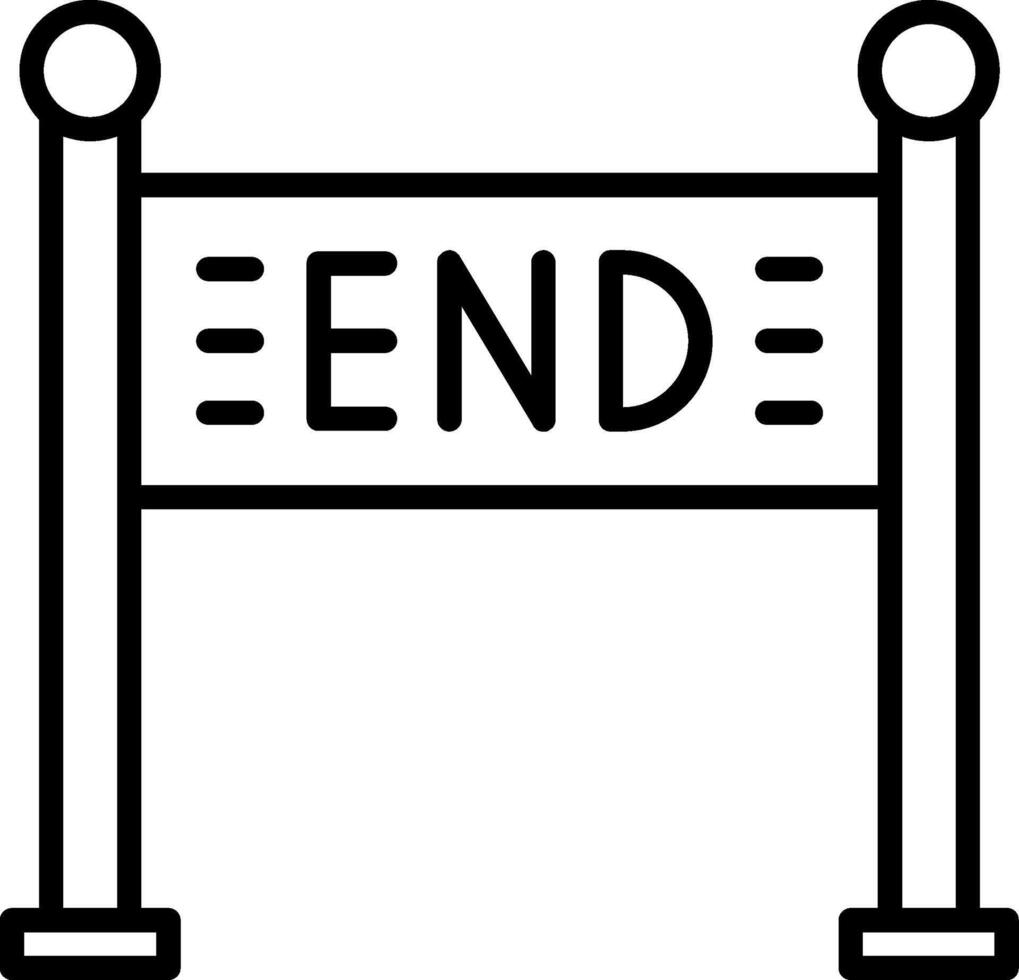 End Icon Desing Element vector