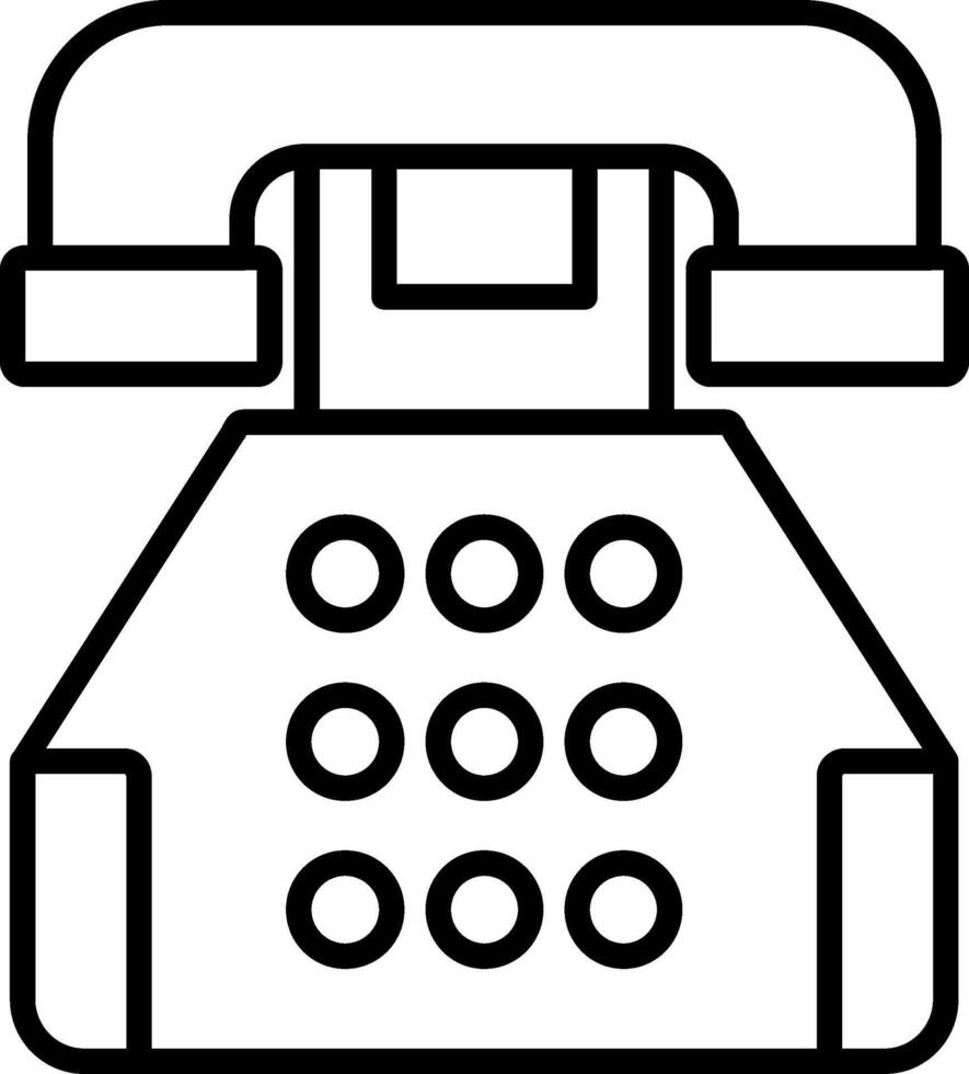 Telephone Call Line Icon Design Element vector