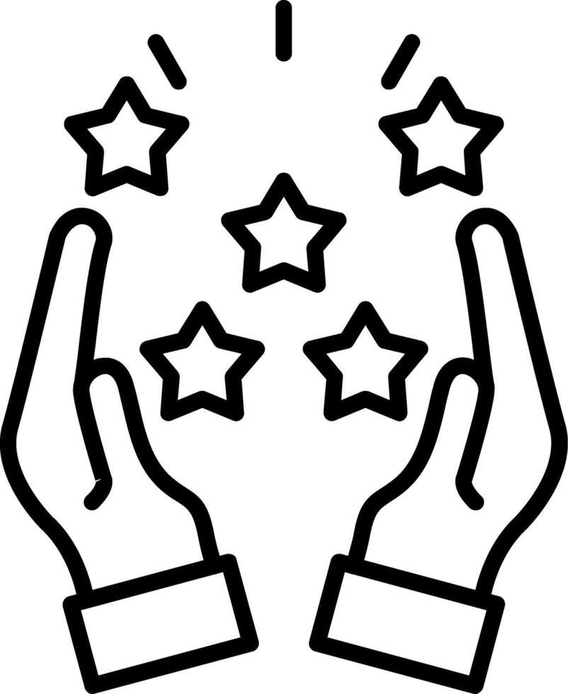 Star Line Icon Design Element vector