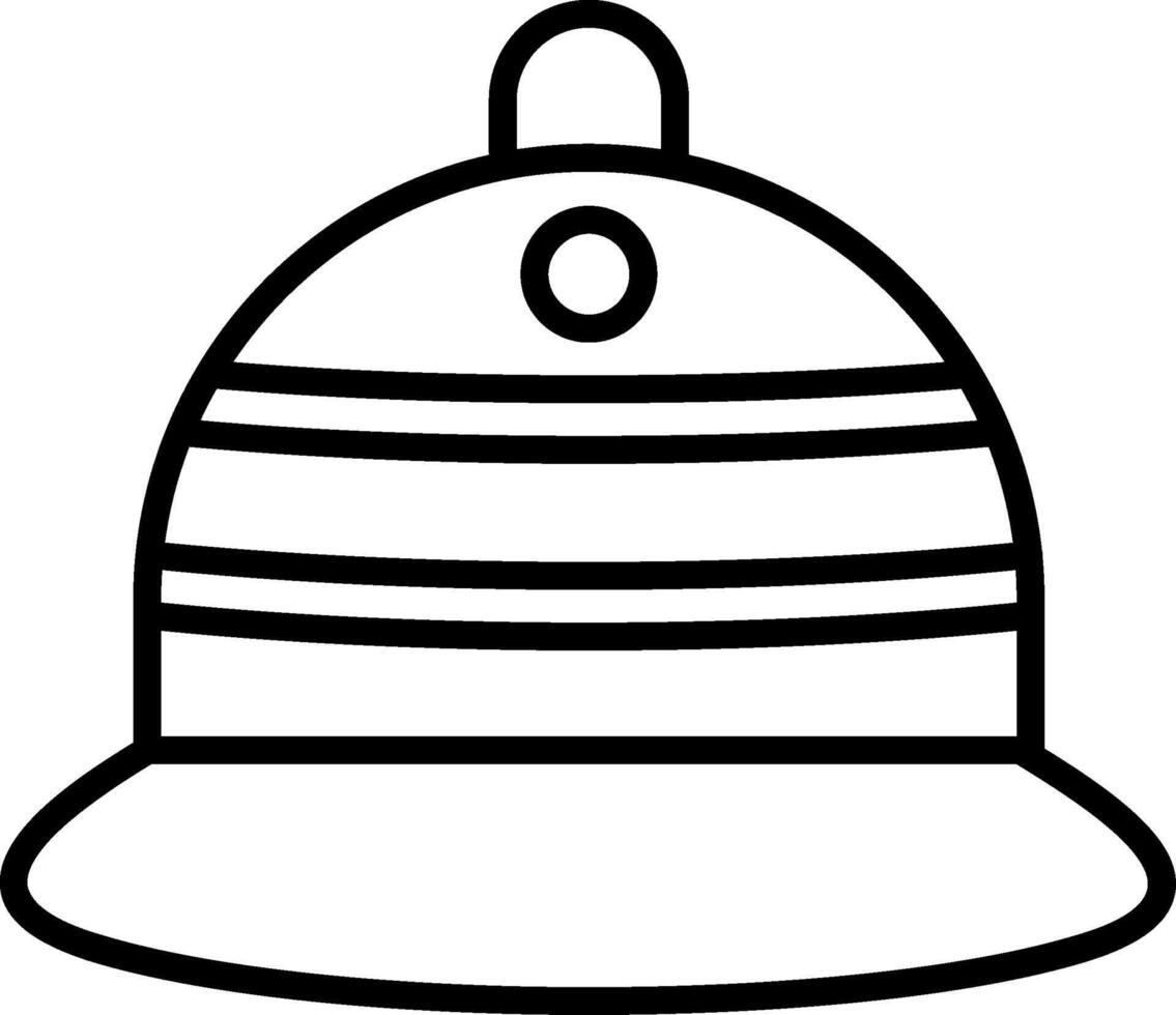 Bucket Hat Line Icon Design Element vector