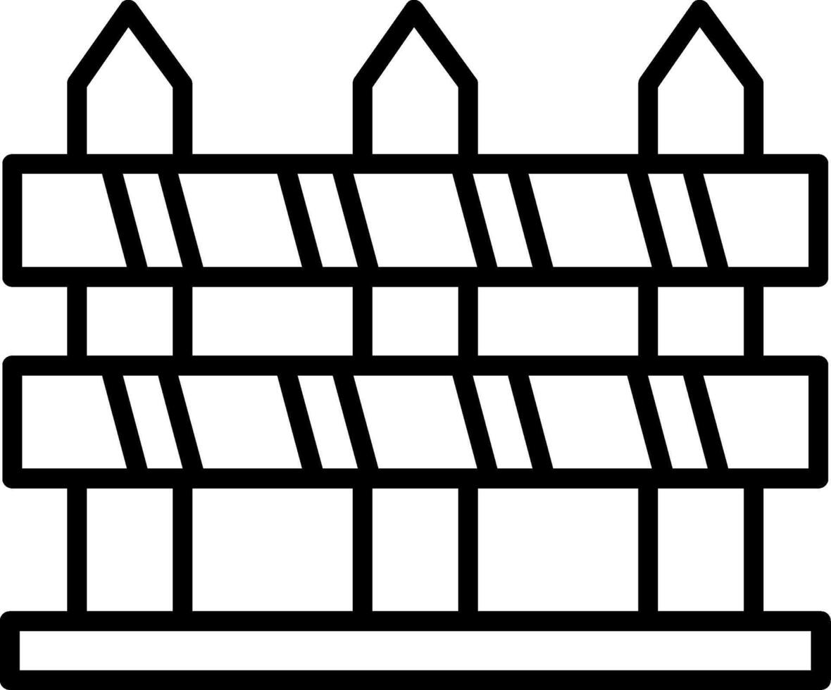 Fence Line Icon Design Element vector