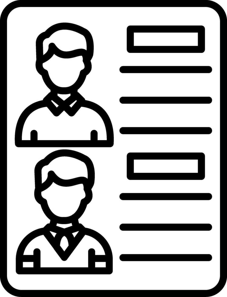 Candidates Line Icon Design Element vector