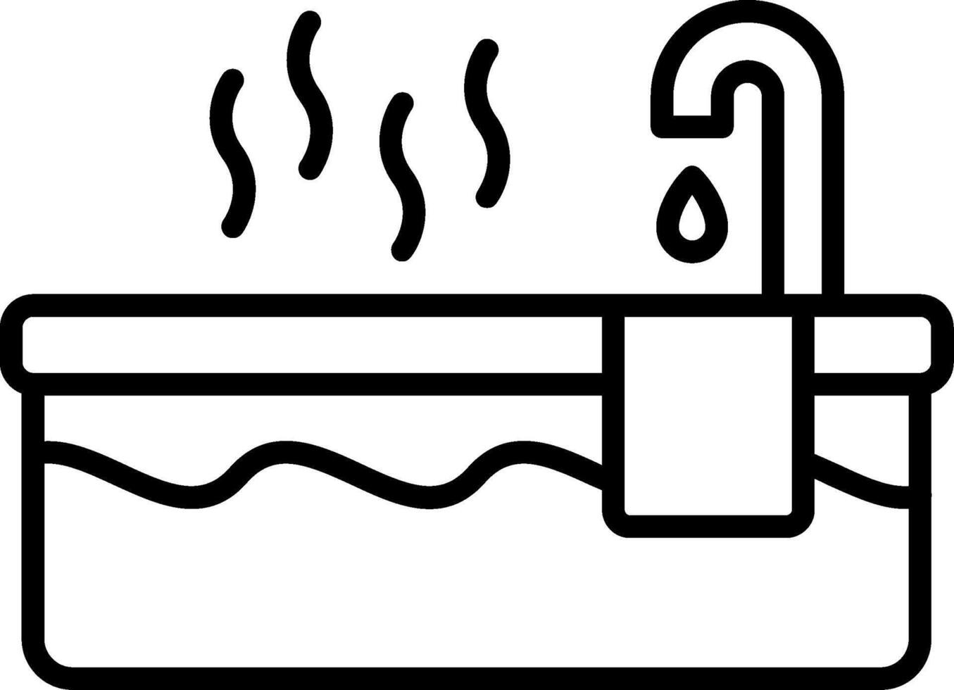 Hot Tub Line Icon Design Element vector