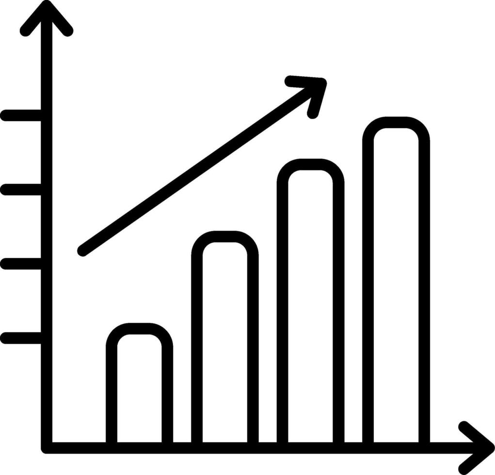 Bar Chart Line Icon Design Element vector