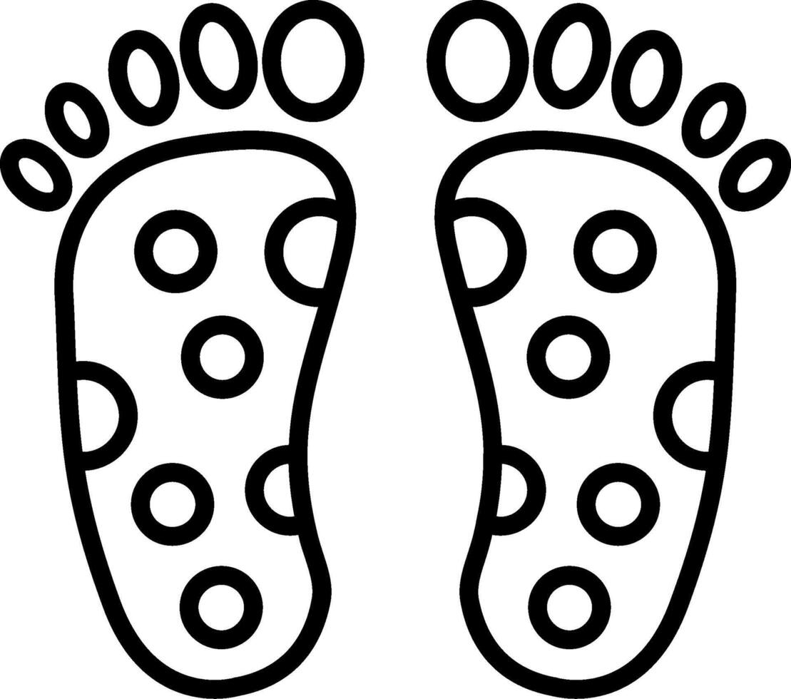 Reflexology Line Icon Design Element vector