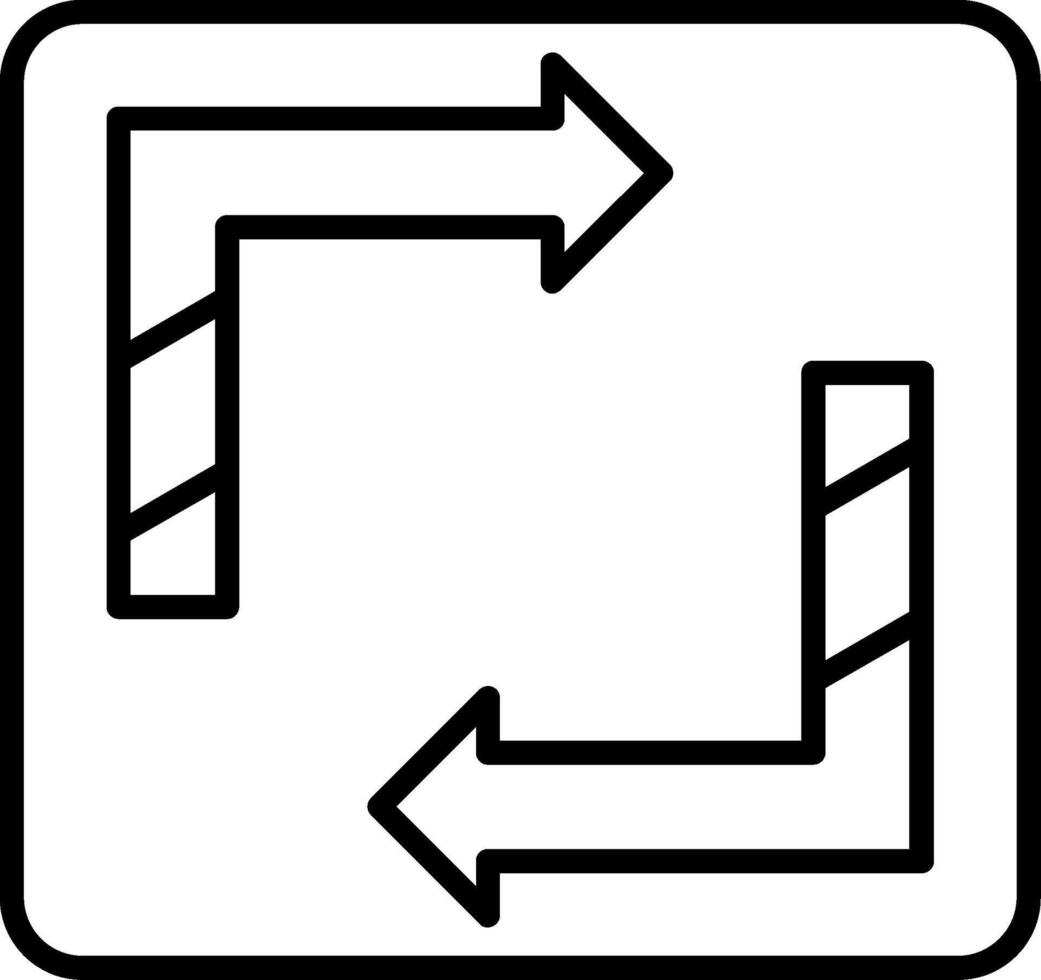 Arrows Couple Line Icon Design Element vector