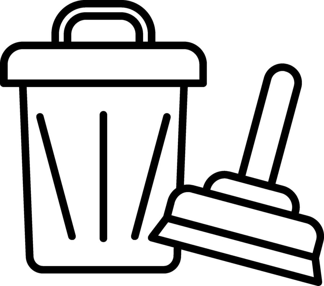 Cleaning Line Icon Design Element vector
