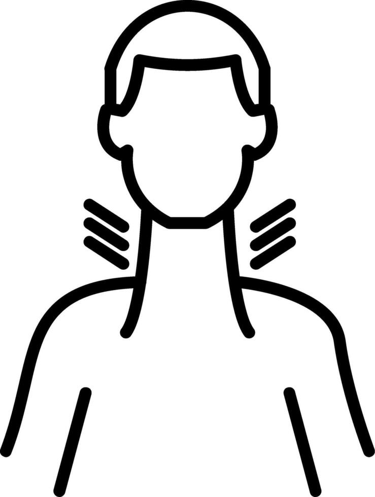 Throat Line Icon Design Element vector