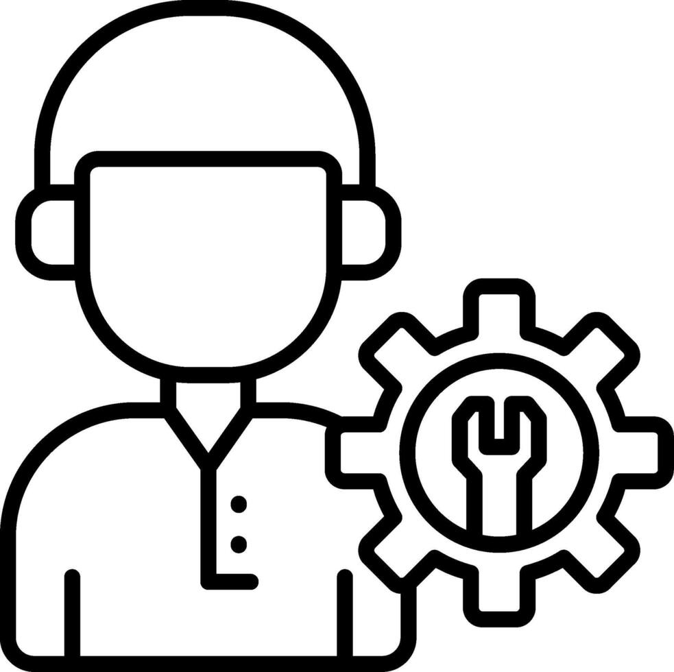 Technical Support Line Icon Design Element vector
