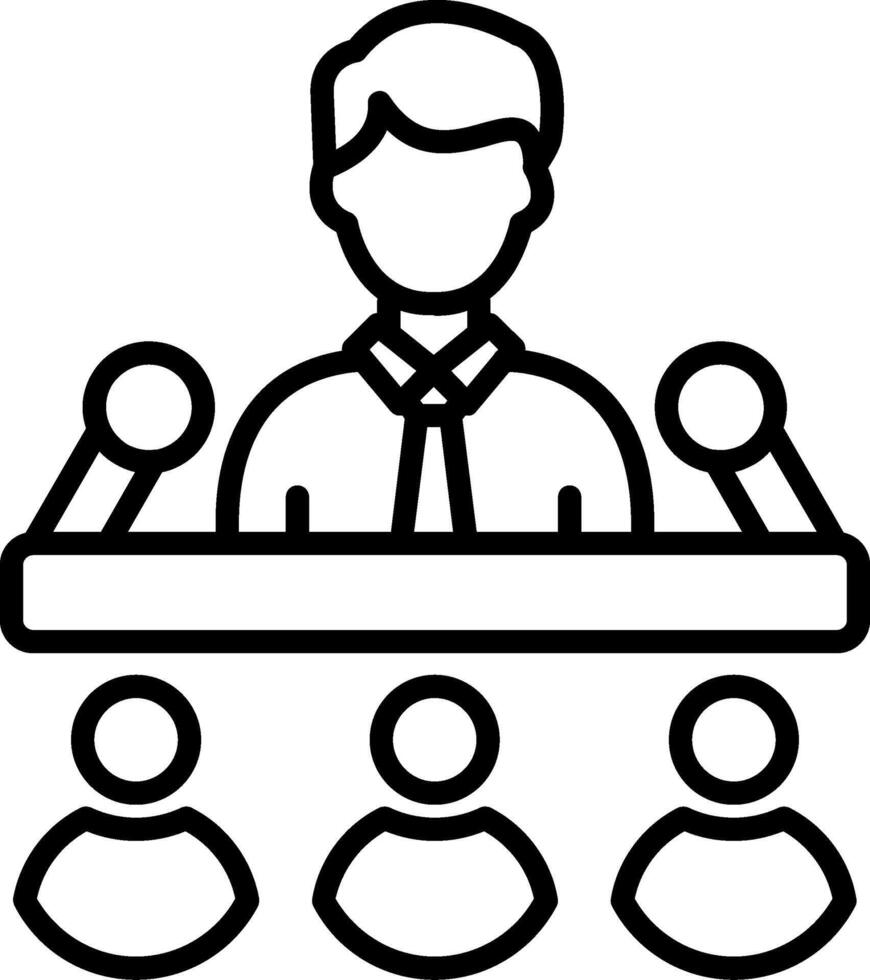 Politician Line Icon Design Element vector