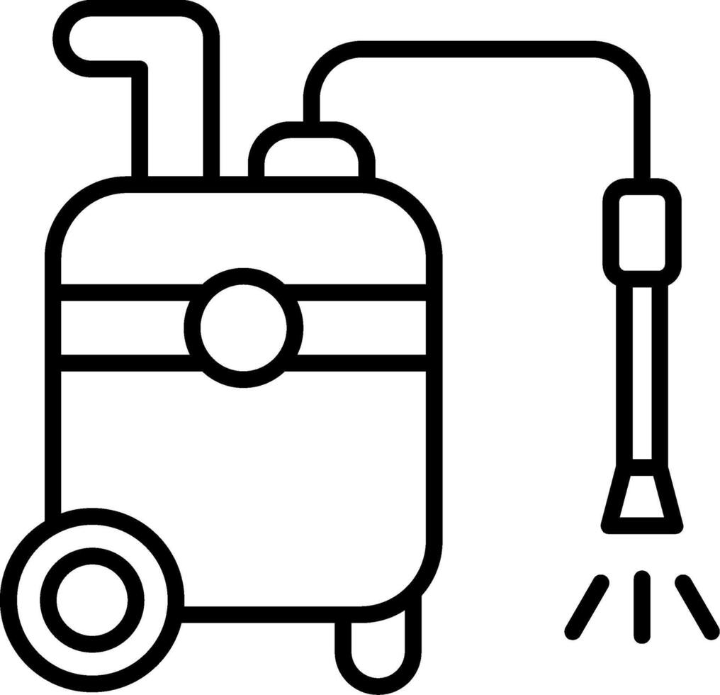 power washing Line Icon Design Element vector
