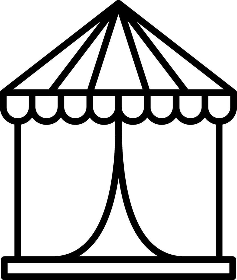 Tent Line Icon Design Element vector